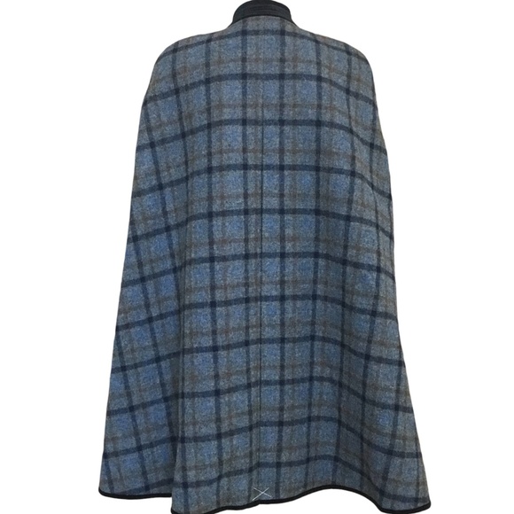 J.Crew Wool Zip Plaid Cape - Picture 3 of 15